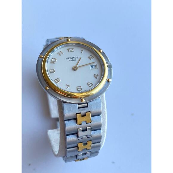 Authentic Hermès Two-Tone Stainless Steel Watch - Picture 1 of 12